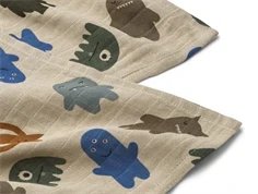 Liewood monsters blue mix stofble Lewis (2-pak)